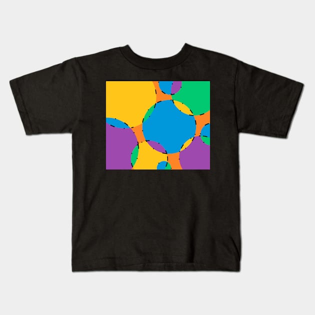 Jazzy Ellipses Kids T-Shirt by TheArtism